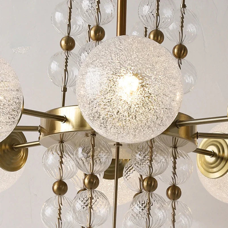 American Classic Glass Ball LED Pendant Light 2024 Modern Chandelier Lustres for Living Room kitchen Island Home Decor Luminaria