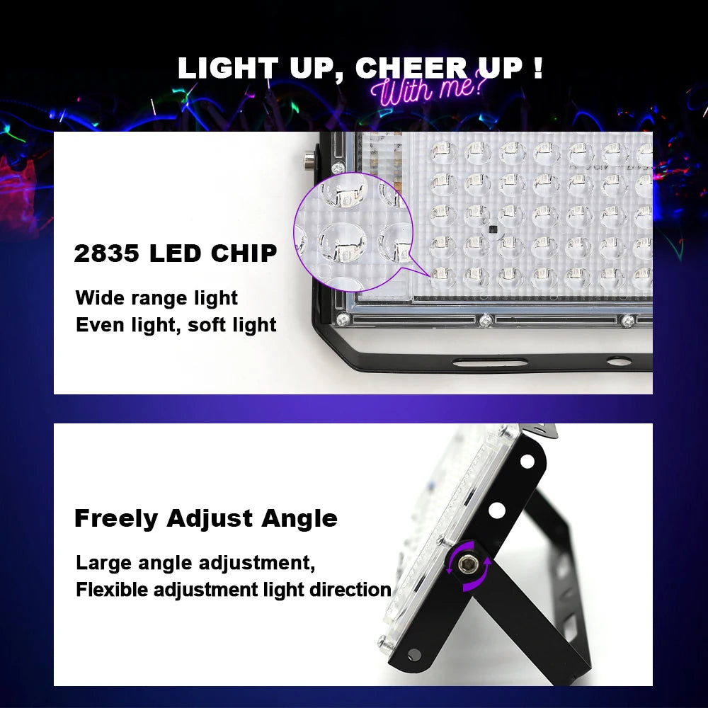 LED Light Adjust Angle Blue Light Floodlight 50/100/150W EU (No) Plug AC220V Outdoor LED Spotlights USB DC5V Party Lighting Lamp