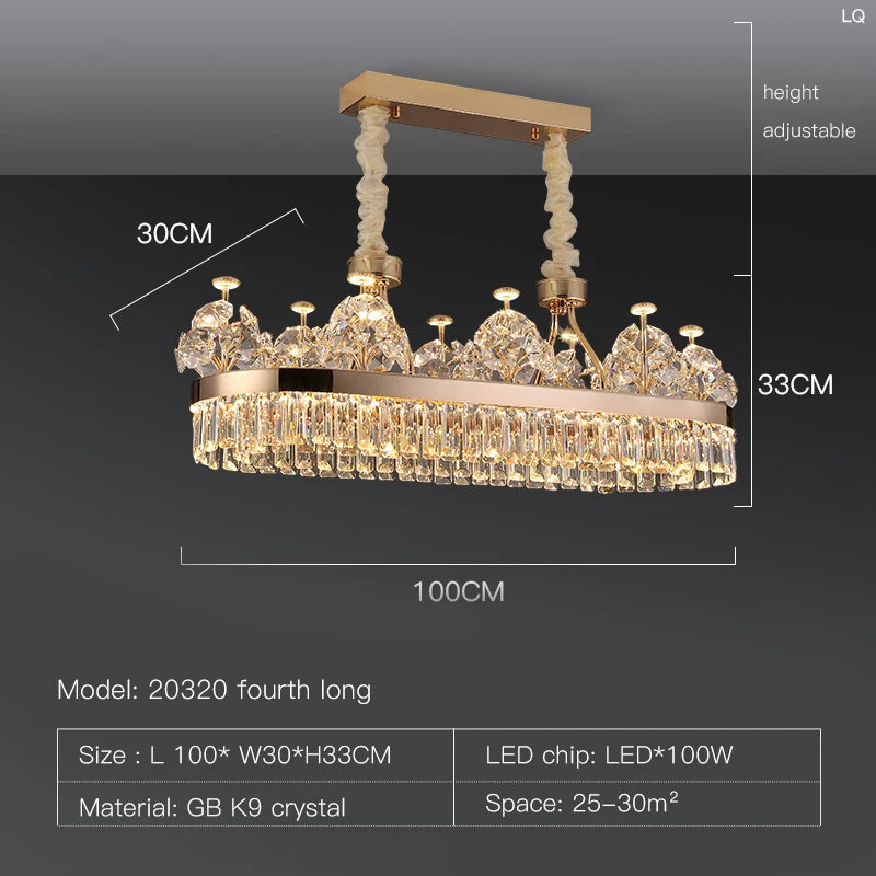 Building Home Atmosphere Living Room Postmodern Light Luxury Double-Layer Crystal Chandelier Villa Building Duplex Pendant Light