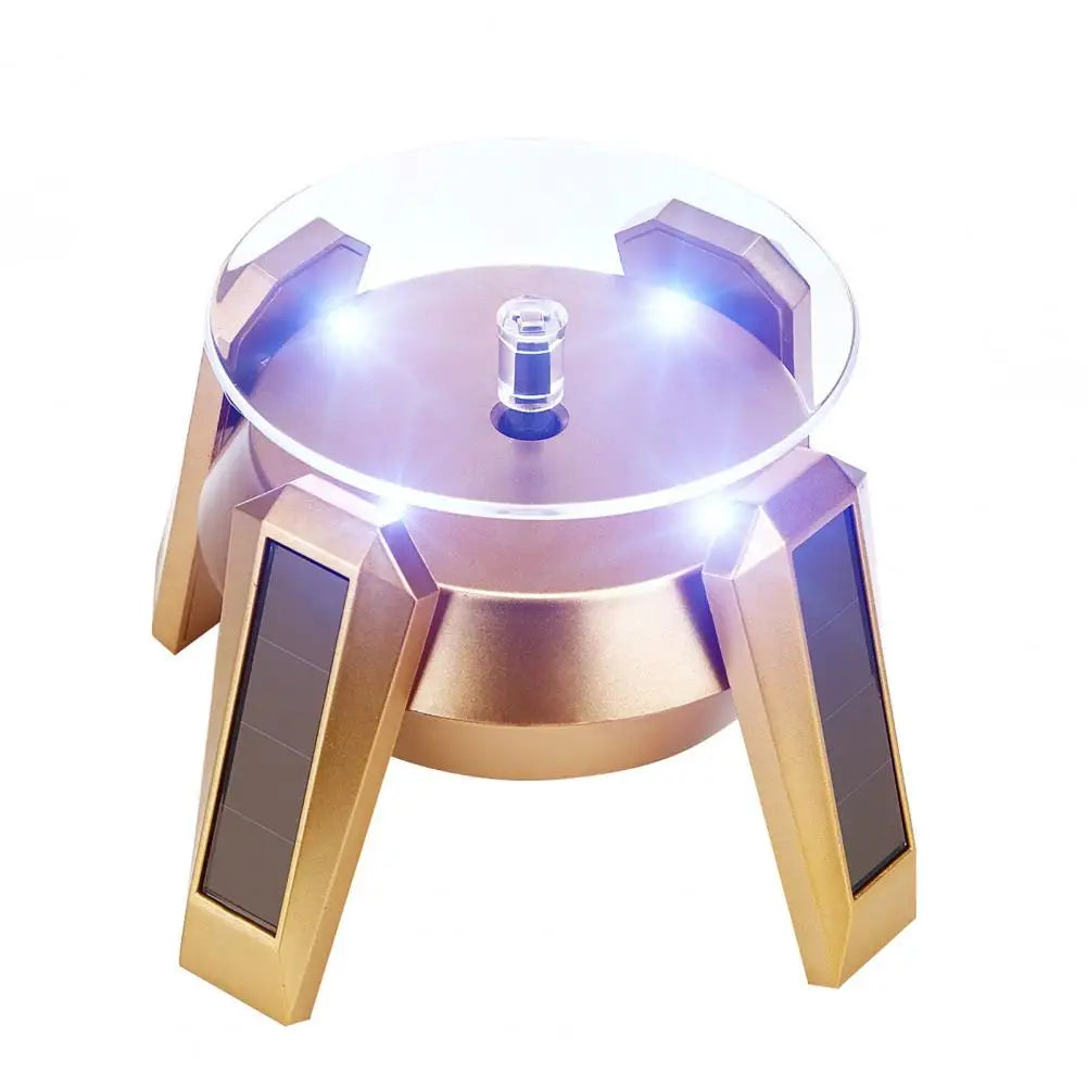 Airship UFO 360-Degree Electric Rotating Display Stand - Solar & Battery Dual-Use Turntable