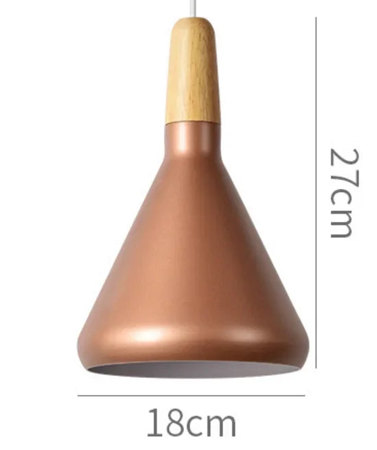 Modern Pendant Light Nordic Hanging Light Fixuture Suspension Macaron Dinning Living Room Hall Decoration Wood LED Lamp Lampara