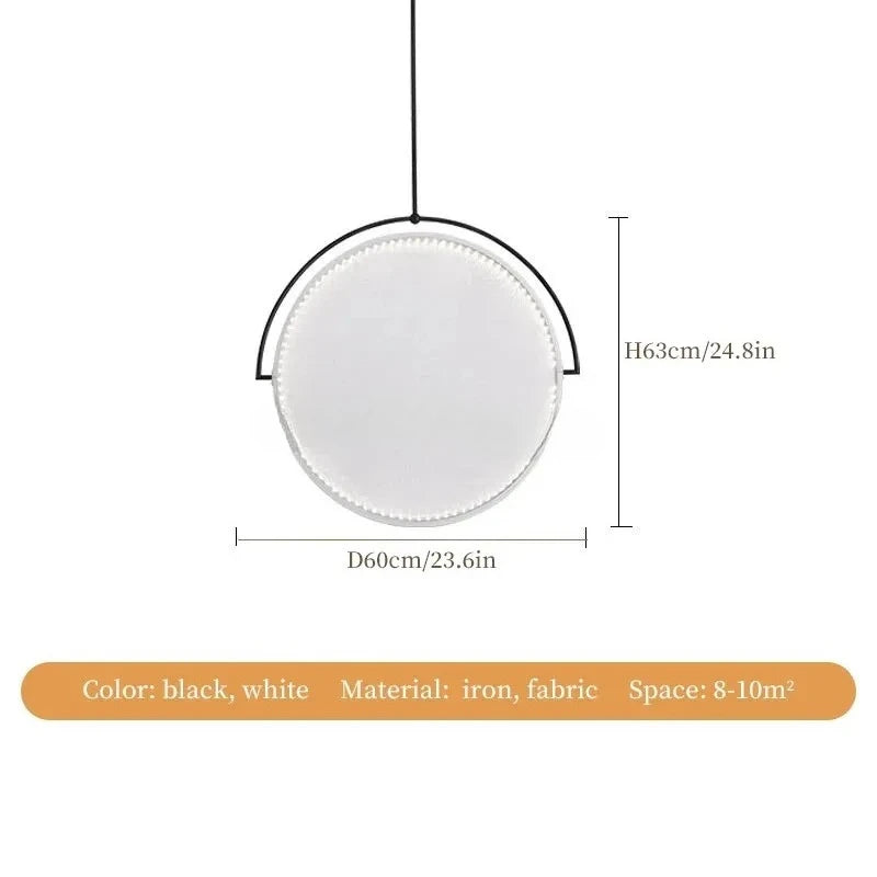 Nordic Restaurant Pendant Lights Creative and Personalized Dining Table Lights Modern and Minimalist Art Fabric Pendant Lamps