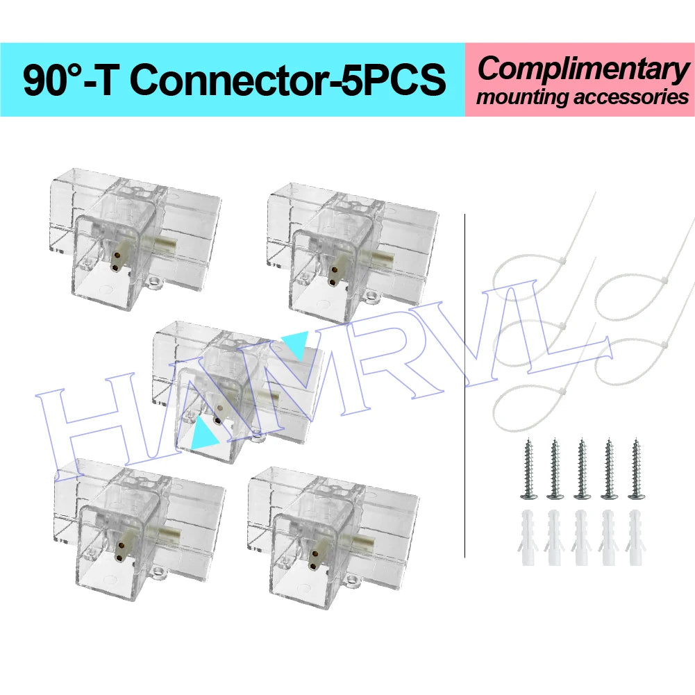 DIY Hexagon Garage LED Tube Accessories & Connector Set (110-240V) - Suspension Wire Cable Kit for Honeycomb Workshop & Barber Shop Lighting
