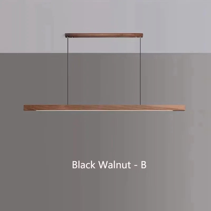 Walnut Color LED Chandelier Dining Room, Kitchen, Island Hanging Lights, Restaurant, Office ,Coffee ,Home Lighting Ash Wooden