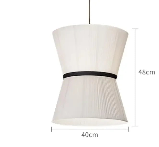 Wabi-sabi Style Pendant Lights Modern Fabric Pendant lamp for Restaurant Cafe Dining Room Minimalism Cloth Art Chandelier
