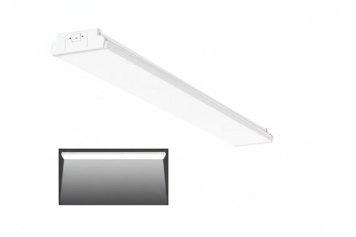 4FT/8FT LED Wraparound Light 4500/5500/10000 LM Flush Mount LED Shop Light 3000K-6500K Daylight Ceiling Lighting Fixtures