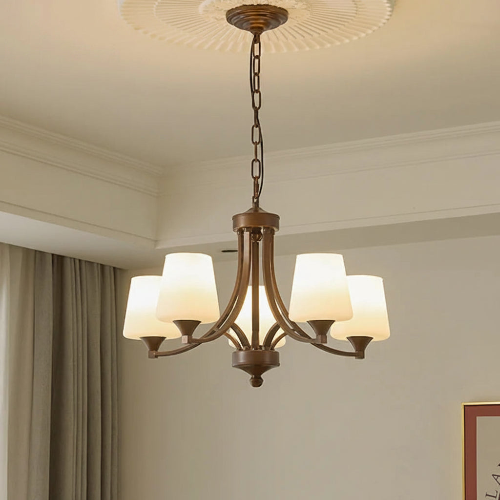 2026 New Arrival Chandelier - Elegant White Glass LED Hanging Light