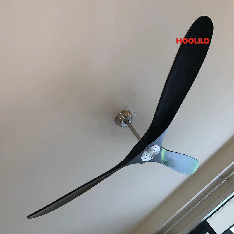 Wooden Blade DC 85V - 260V Motor Decorative Ceiling Fan Ventilator Light Remote Control Free Shipping