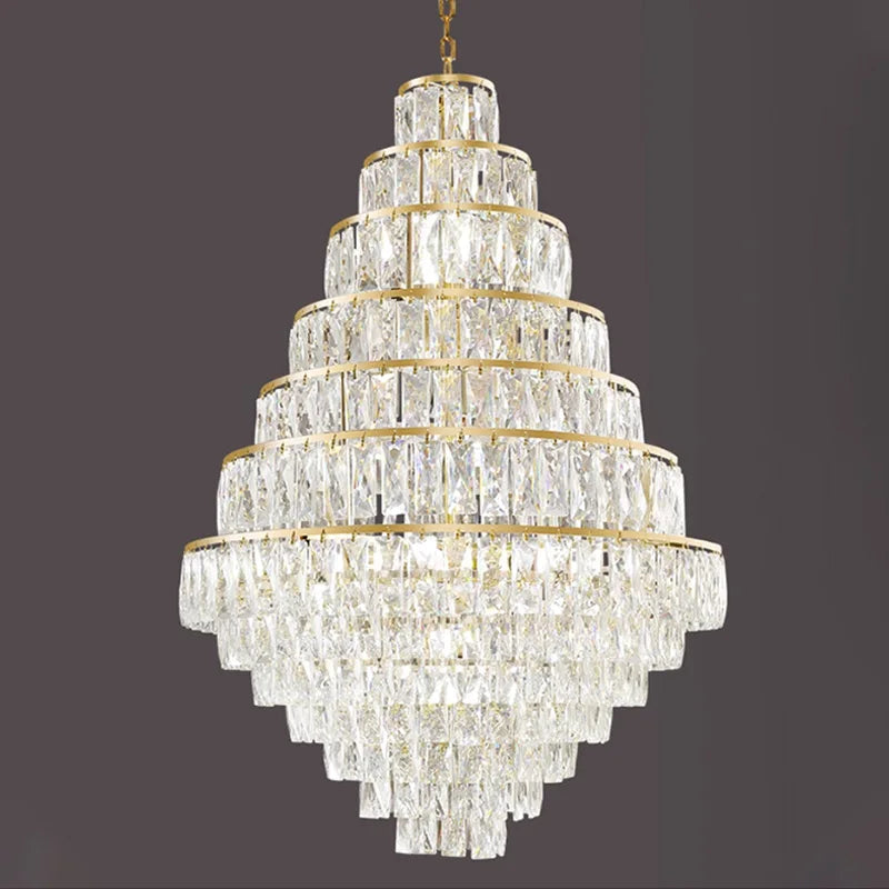 Luxury Crystal Chandelier Ceiling Pendant Lamp for Living Room Żyrandol Lamps Home Decor Lustre Salon Ceiling Light Fixtures