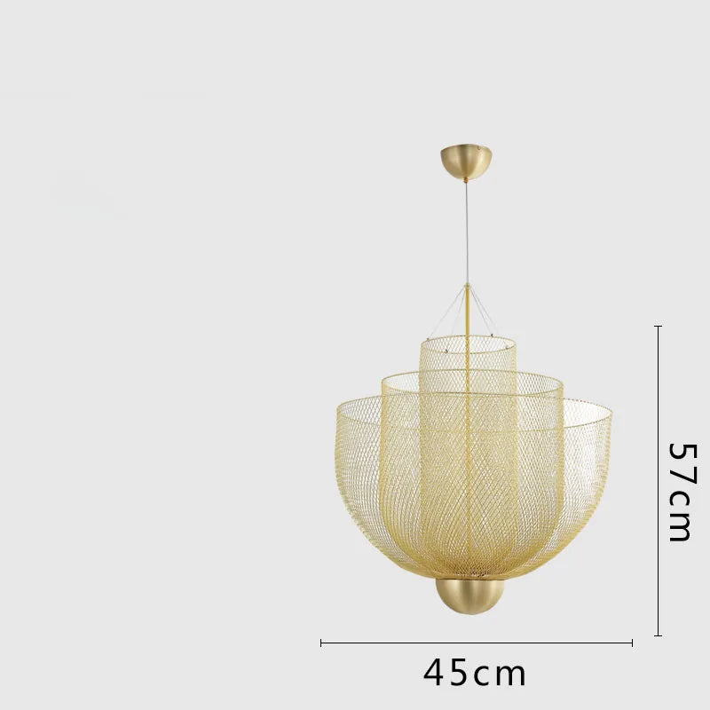 Artpad Modern Moooi Metal Grid Ceiling Chandelier Designer Chrome Meshmatic Dining Table Restaurant Led Large Hanging Lamps