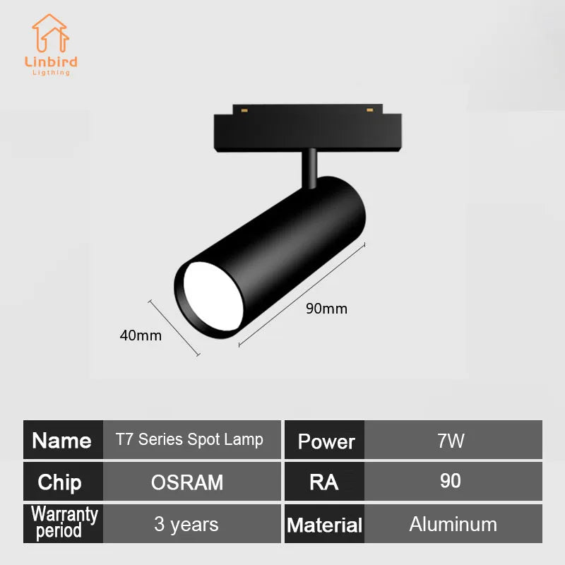 35 Series DC48V Magnetic Track Light - Modern Embedded LED Grille Spotlight & Linear Flood Lamp for Ceiling Home Lighting