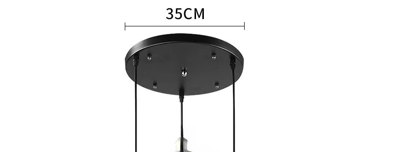 American Retro Industrial Loft Chandelier Bar Counter Restaurant Bar Pendant Lamp Creative Home Simple Glass Hanging Lights