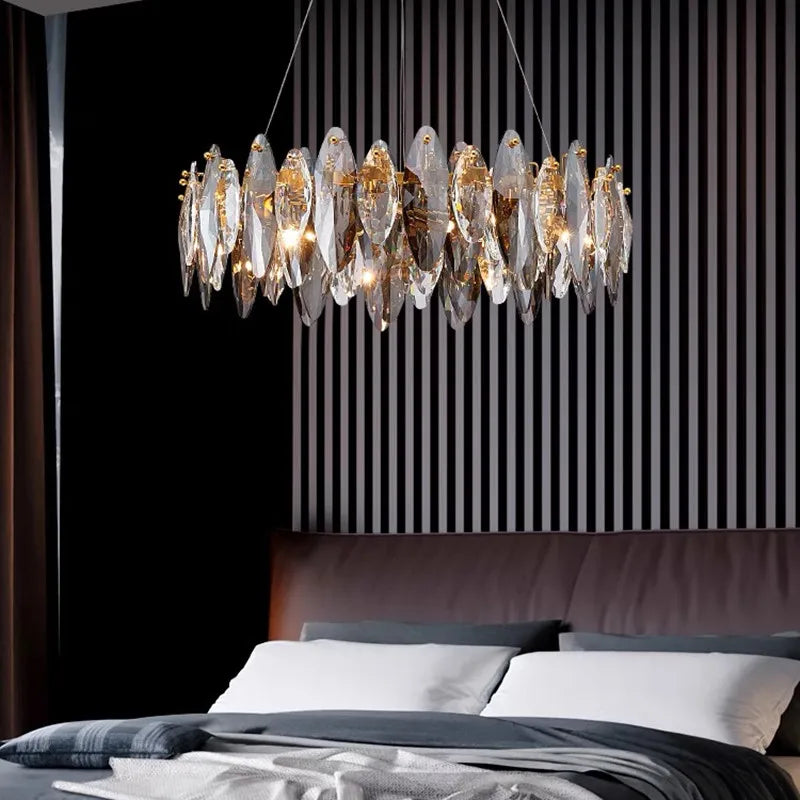 Ceiling Chandeliers 2026 New Modern Luxury Crystal Indoor Pendant Lamp for Living Dining Room Decor Hanging Light Lustre Fixture