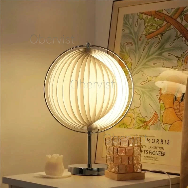 Moon-Shaped Floor Lamp Rotatable Bedside Lighting DIY Adjustable Ambience Lamp LED Mood Light for Bedroom Living Room Decoration