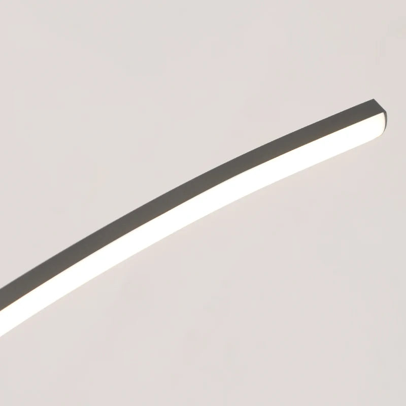 Contemporary LED Arc Pendant Light - Sleek Hanging Lamp for Dining Room