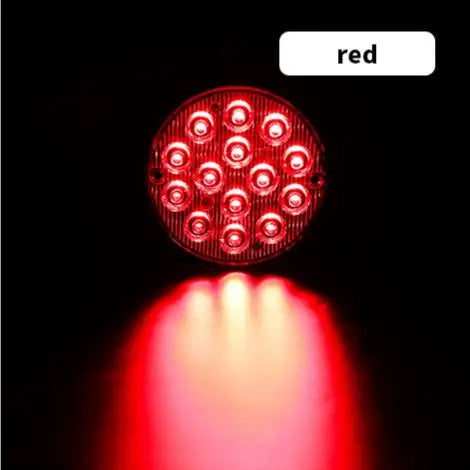 3 Inch Round LED Tail Light & Emergency Marker - 12V 24V Flash Warning Strobe Lamp