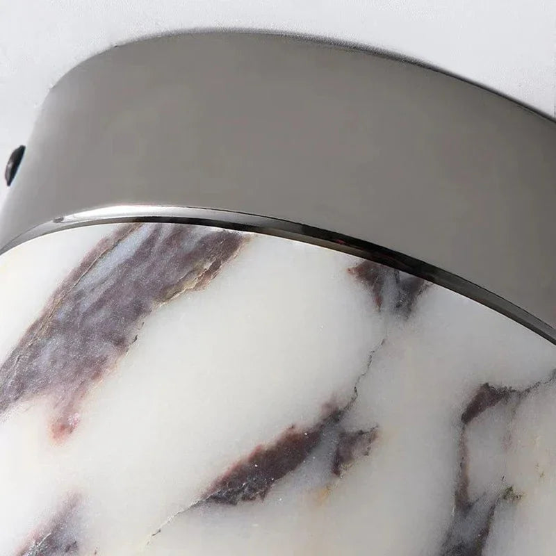 Nordic Lamp Marble Cylinder Natural Stone LED Ceiling Lamp Small Sconce Bedroom Home Decor Parlor Aisle Lighting Fixtures Metal