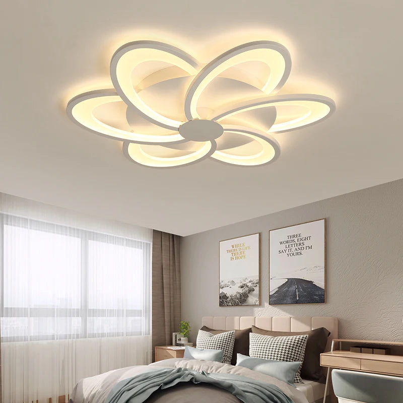 Creative Modern LED Chandelier Creative Living Room Bedroom Dining Room Kitchen Bedroom Ceiling Light White Design Indoor Lamp