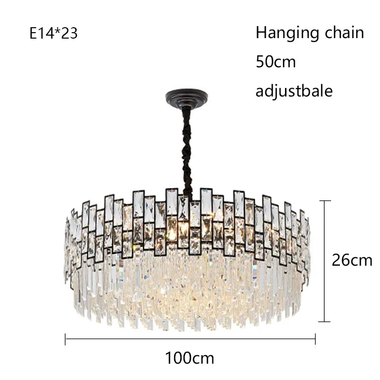 2025 New Modern High-End Light Luxury Crystal Chandeliers for Living Room Dining Bedroom Indoor Decor Lighting Lustres Fixtures