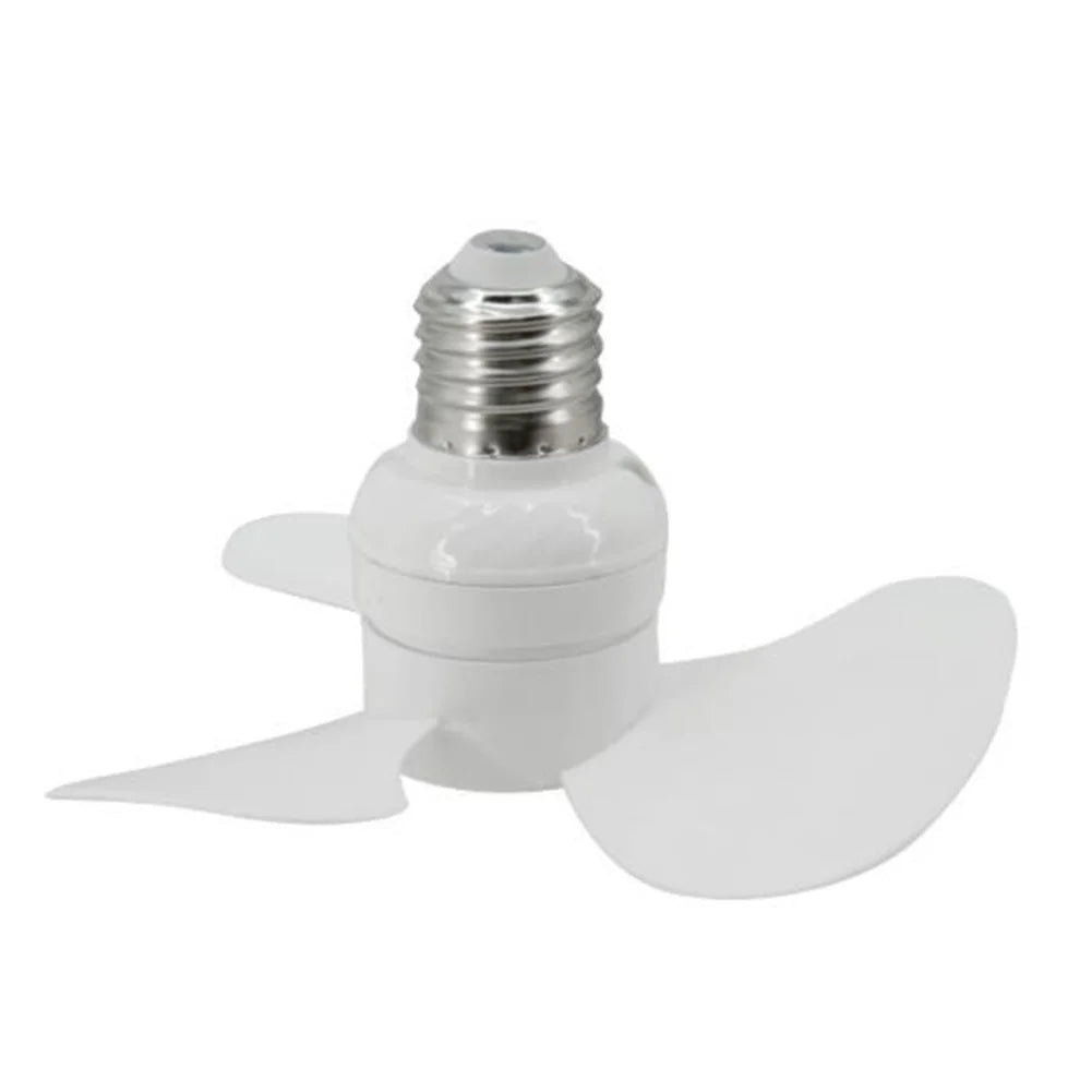 Compact 14cm E27 Screw Base Ceiling Fan - Brushless Motor Quiet Indoor Socket Fan