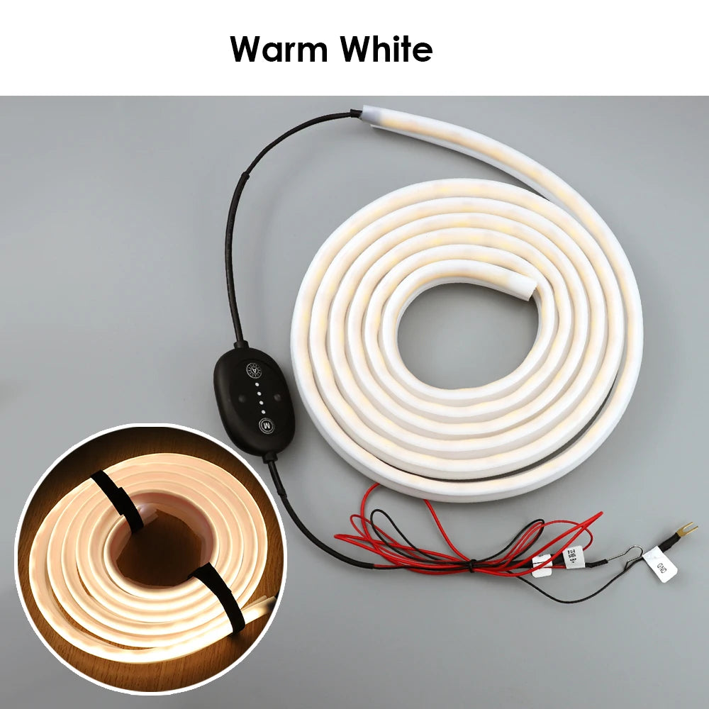 LED Frunk Light Strip for Tesla Model Y/3 & Highland - Automatic Waterproof Magnetic Trunk Decorative DIY Ambient Lighting
