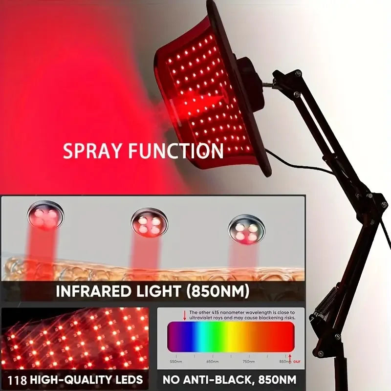 460-850nm Red Light and infrared Therapy 528 LED Chips Panel Facial Body Skin Rejuvenation Home Care Salon Device