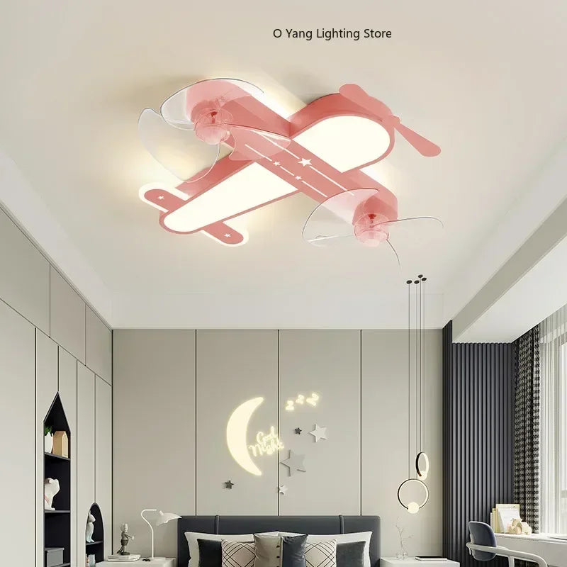 Modern Creative LED Ceiling Light Children's Cartoon Airplane Light Baby Room Bedroom Room Decoration Indoor Lighting Fixtures