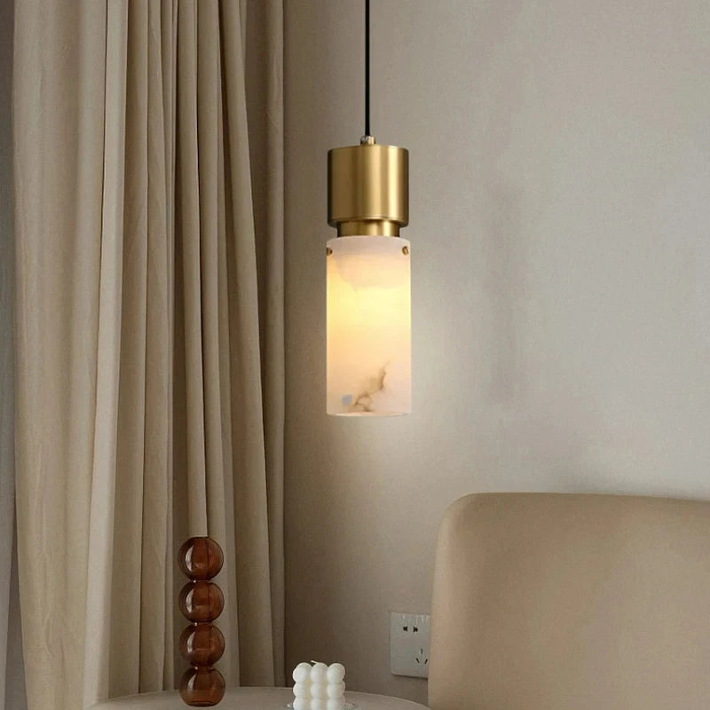 Natural Marble Chandelier Brass E14 Bulb For Bedroom Dining Room Shop Bar Stone Dropshipping Gold Black Cord Adjustable