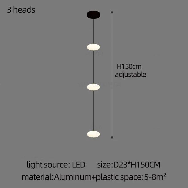 Modern Led staircase chandelier living room hanging light designer Villa duplex building oval string attic pendant lighting