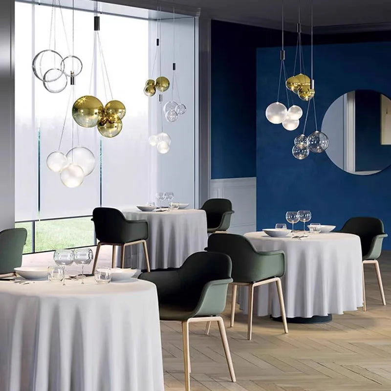 Italy Bubble Glass Ball Chandelier - Luxury Designer G9 Pendant Light