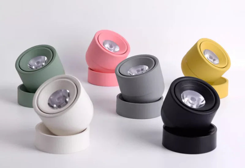 360 ° Rotatable And Foldable LED Downlights Dimmable 7W10W12W15W20W Surface Mounted Ceiling Lamp COB Spotlight AC85V-260V CRI 98
