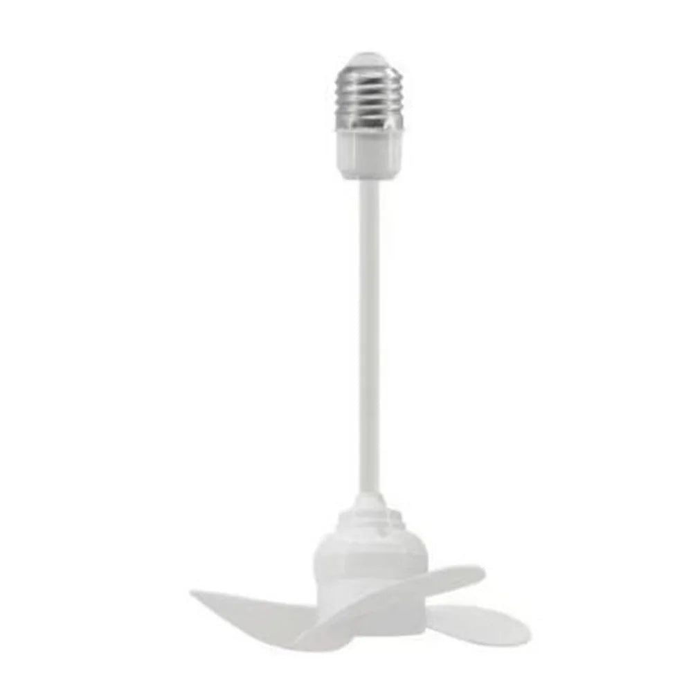 Compact 14cm E27 Screw Base Ceiling Fan - Brushless Motor Quiet Indoor Socket Fan
