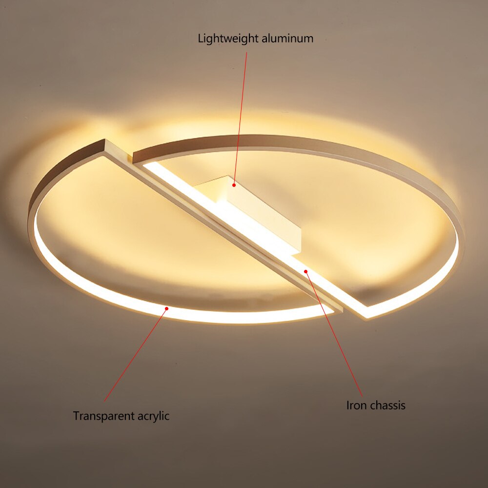 LED Ceiling Light Modern Half Round Circle Ceiling Lamp for Living Room Dining Bedroom Kitchen Decoration Light LED Ceiling Lamp