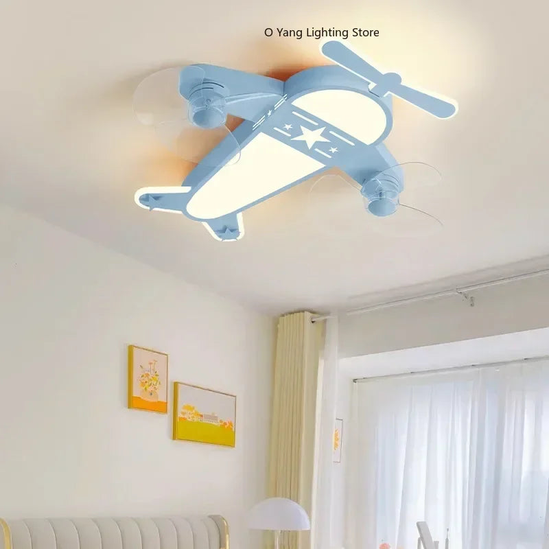 Modern Creative LED Ceiling Light Children's Cartoon Airplane Light Baby Room Bedroom Room Decoration Indoor Lighting Fixtures