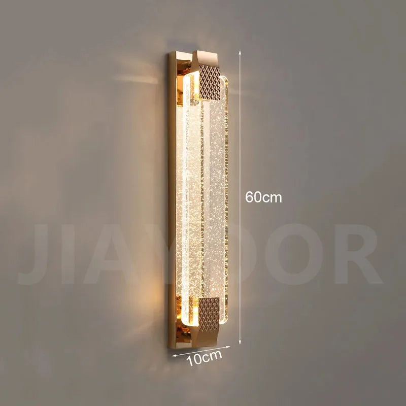 Luxury Modern LED Wall Lamp (Gold/Black) - Decorative TV Background Sconce & Bedside Light Fixture for Living Room & Bedroom