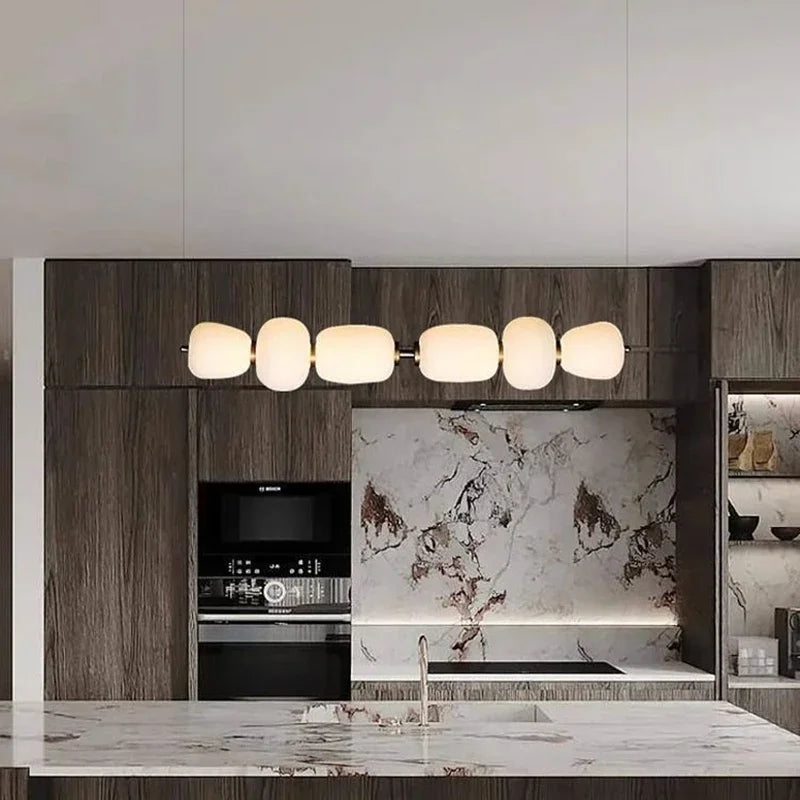 Nordic Restaurant Combination Chandelier Acrylic Material Table Dining Kitchen Island Pendant Lights Minimalist Decor Fixture