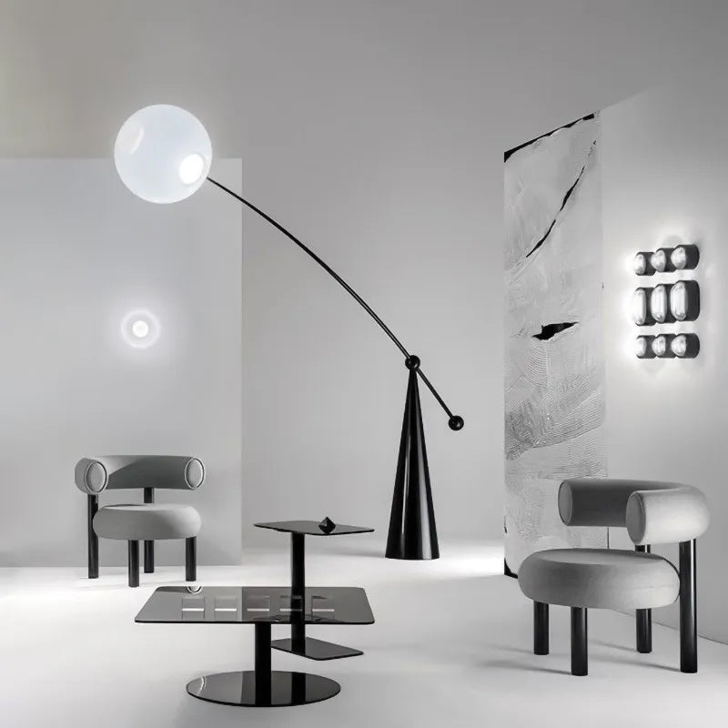 2023 Nordic Modern Creative Simple Fishing Floor Lamp Living Room Bedroom Study Hotel Lobby Art Decoration LED Remote Floor Lamp