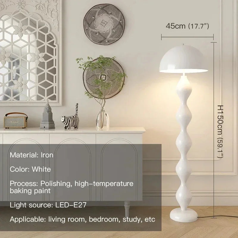 Macaron Creative Mushroom Lamp Living Room Sofa Side Led Floor Lamps Bedroom Bedside Light Senior Sense Of Vertical Lights