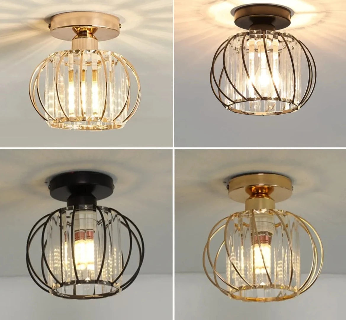 Nordic Modern K9 Crystal Ceiling Lights Indoor Ceiling Lamp Hallway Stairs Bedroom Lustre's Dining Room Fixtures Home Decors