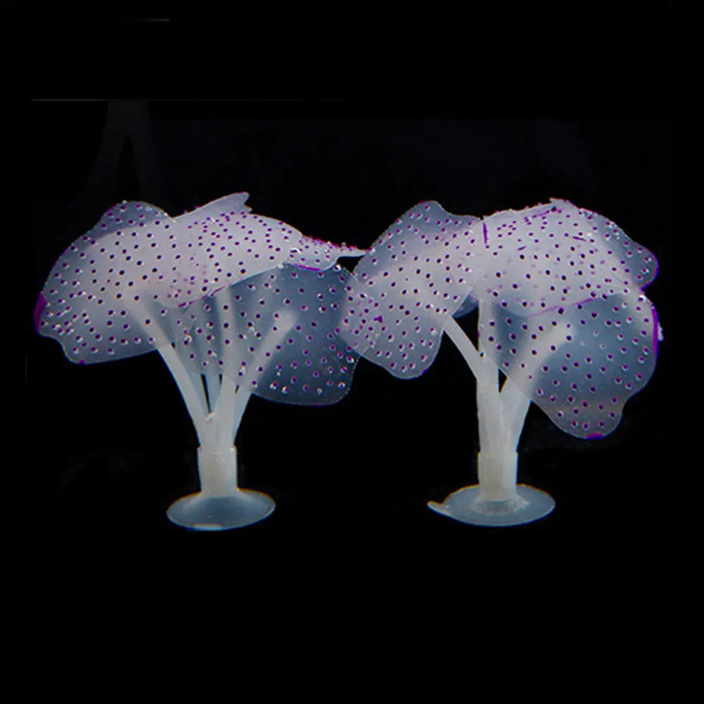 Luminous Anemone Simulation Artificial Plant Aquarium Decor Plastic Underwater Weed Grass Aquarium Fish Tank Decoration Ornament