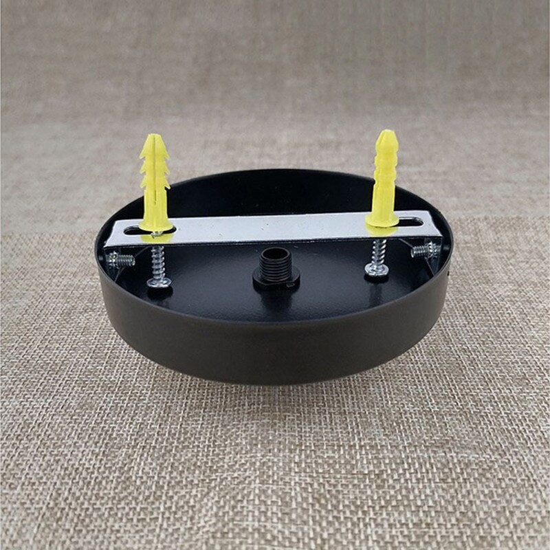 Metal Pendant Plate Vintage Light Base Accessory Black Retro Ceiling Canopy Sconce Mount Wall Lamp Holder Fixture