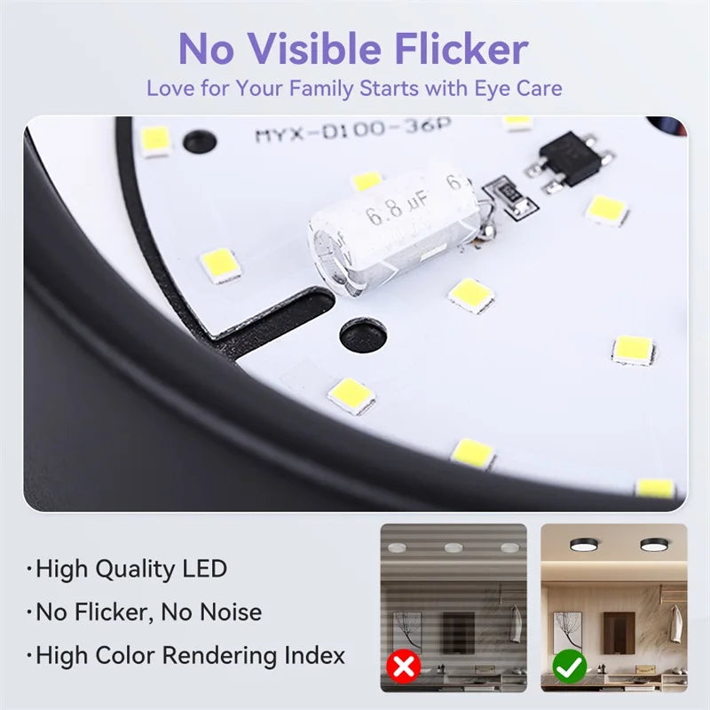 Led Downlight 220V Down Lights Surface Mounted 3/5/10/15/25W Ceiling Lamp For Indoor Living Room Bedroom Kitchen Lighting