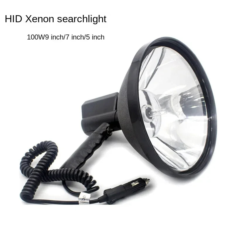 9" 12V 100W car plug handheld hid Xenon searchlight 5" 7 "spotlighting outdoor search light