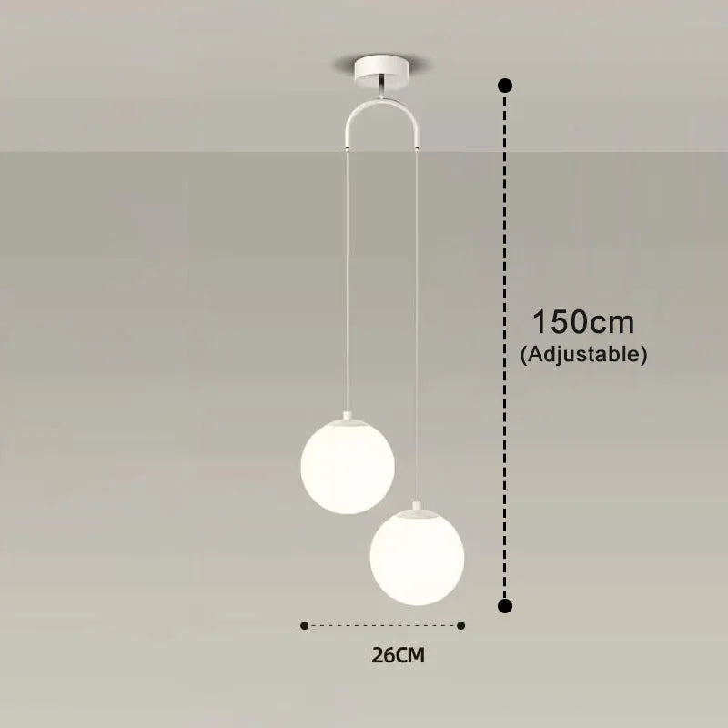 Modern Glass LED Pendant Lights for Dining Room Bedroom Pendant Lamp G9 Bulb Indoor Restaurant Bar Decor Hanging Lamp