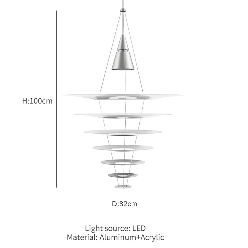 Denmark Louis Poulsen Enigma Pendant Lights Acrylic Slice Ripple Art Creative Lamps for Living Room Home Decoration Chandeliers