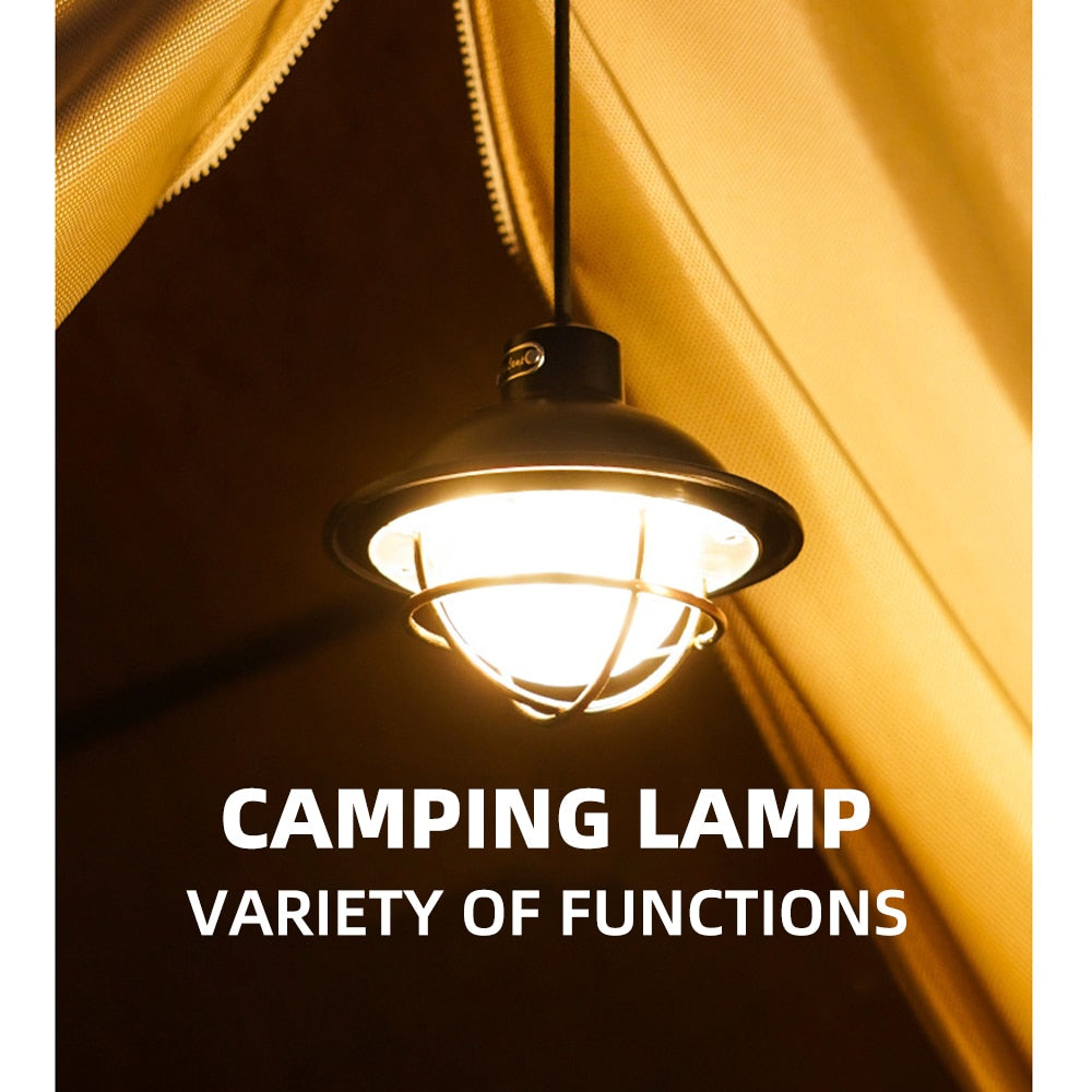 New Vintage Style LED Portable Lantern Built-in 18650 Battery 1200Mah Camping Light 3 Lighting Modes Outdoor Tent Torch Light