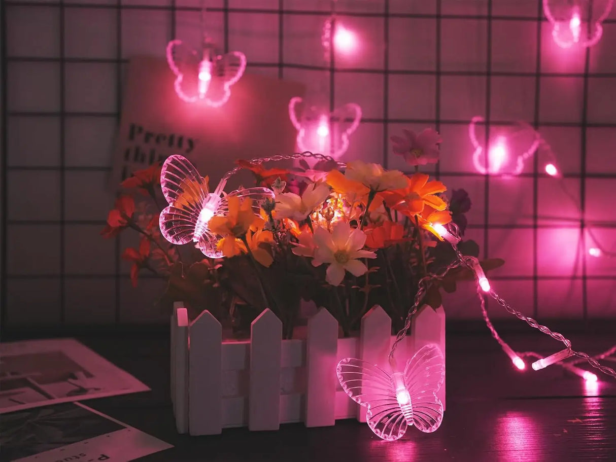 USB Butterfly String Light with 8 Modes - LED Flashing Fairy Lights
