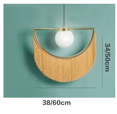 Nordic Tassel Glass Ball Chandelier Simple and Creative Suspension Lamp Girl Bedroom Bedside Bar Restaurant ETC LED Decors Lights