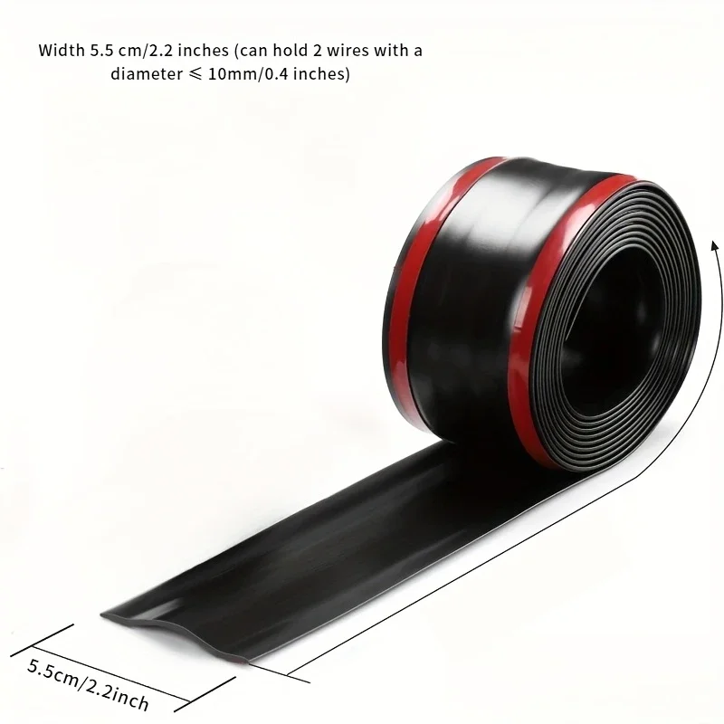 Self-Adhesive PVC Cable Protector Cover - Flexible Wear-Resistant Cord Organizer