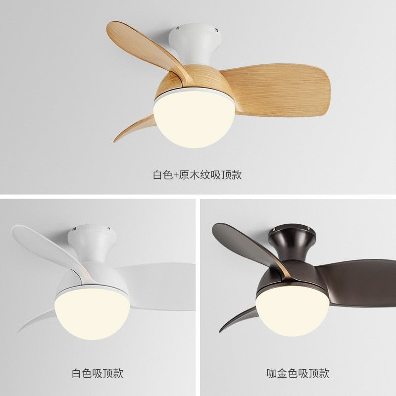 Modern LED Ceiling Fan Light for Kids Bedroom, 6-Speed Variable DC Motor, 24W LED Light, 30/36 inch Ceiling Fans